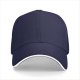 Black Baseball Cap with White Trim Brim