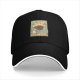 Black baseball cap with tarot card style coffee graphic