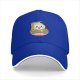 Black Baseball Cap With Cute Ramen Octopus Character Print