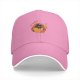 Black baseball cap with cute black cat and pumpkin graphic