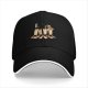 Black baseball cap with burritos crossing Abbey Road graphic