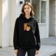 Black Hoodie With Japanese Ramen Bowl Graphic Design