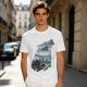 Olive T-Shirt With Howling Wolf Silhouette Winter Fantasy Art Print