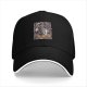 Black Baseball Cap With Yu-Gi-Oh! Style Wizard Card Art Print