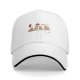 Black Baseball Cap With Whimsical Eyed Monster Creature Artwork