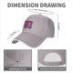 Black baseball cap with pink and purple bear graphic print