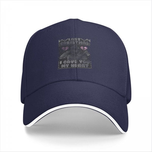 Black baseball cap with Last Christmas I Gave You My Heart graphic