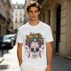 Olive T-Shirt with Day of the Dead Sugar Skull and Taco Food Art