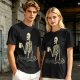 Olive Skeleton Holding Coffee Mug In Water Graphic T-Shirt
