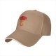 Black baseball cap with capybara eating ramen ramen club print