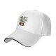 Black baseball cap with 'Just Here For The Snacks' raccoon graphic
