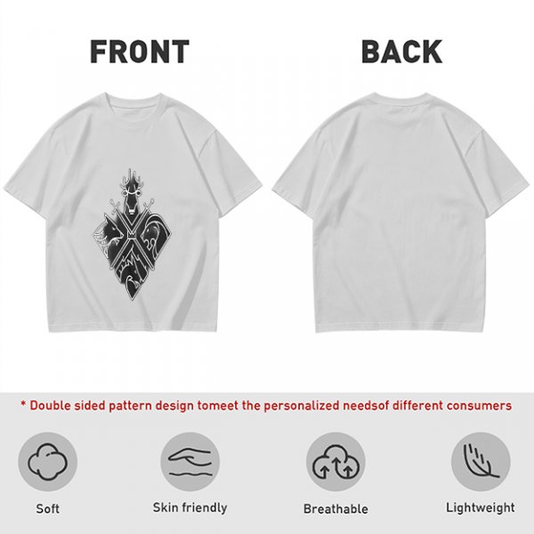 Olive T-Shirt With Four Animal Crest Graphic Design