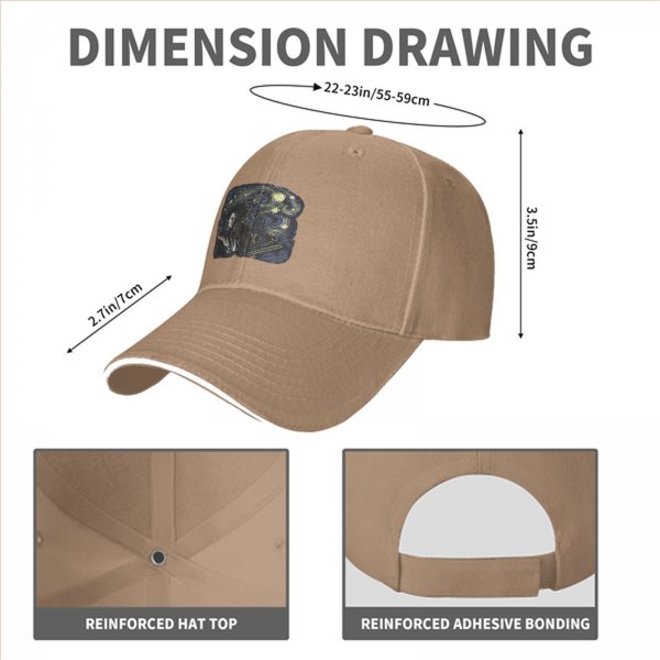 Black Baseball Cap With Starry Night Edward Scissorhands Art Print