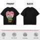 Olive Graphic T-Shirt with Raccoon and Opossum Trash Love Design