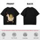 Olive T-Shirt Featuring Frog Riding Duck Holding Knife