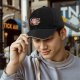 Black baseball cap with cute owl 'Owlways for snacks' print