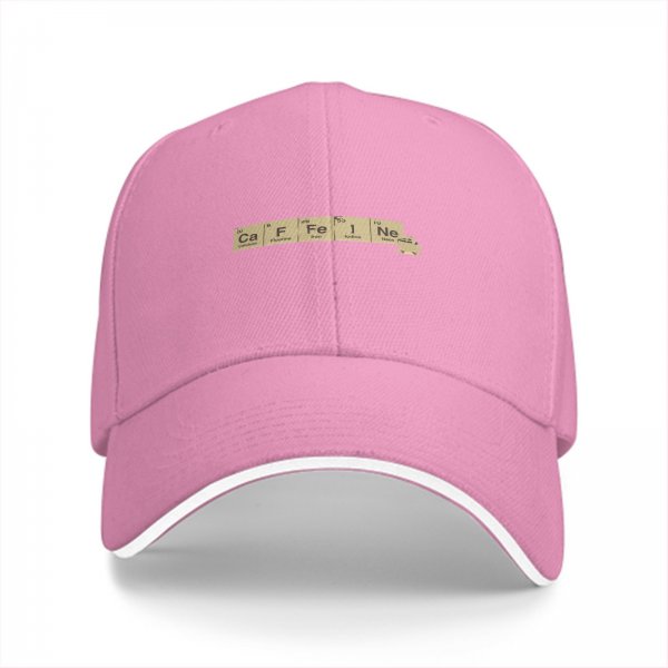 Black Baseball Cap With Periodic Table Caffeine Graphic