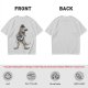 Olive T-Shirt with Gentleman T-Rex Dinosaur Print