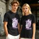 Olive t-shirt with a cute unicorn holding an axe and the text I will cut you into pieces