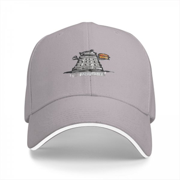 Black Baseball Cap With Dalek It's Dalektable Graphic