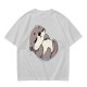 Olive Green T-Shirt with Cute Sleeping Otter Graphic