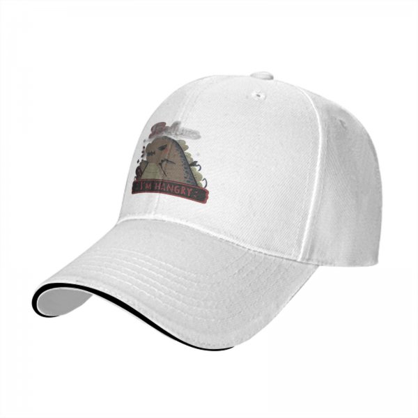 Black Baseball Cap With Hungry Dinosaur I'm Hangry Graphic