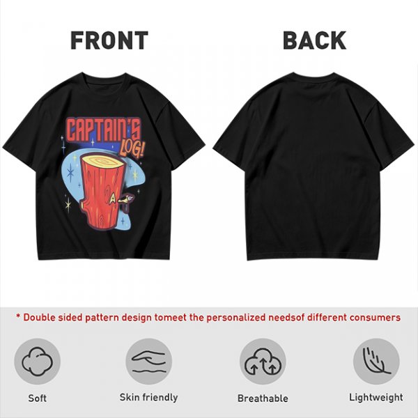 Captain's Log Star Trek Themed Graphic T-Shirt Design