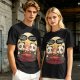 Olive t-shirt with pandas debating life beyond eating and sleeping