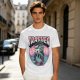 Olive T-Shirt With Trashed Skateboarding Graphic Design