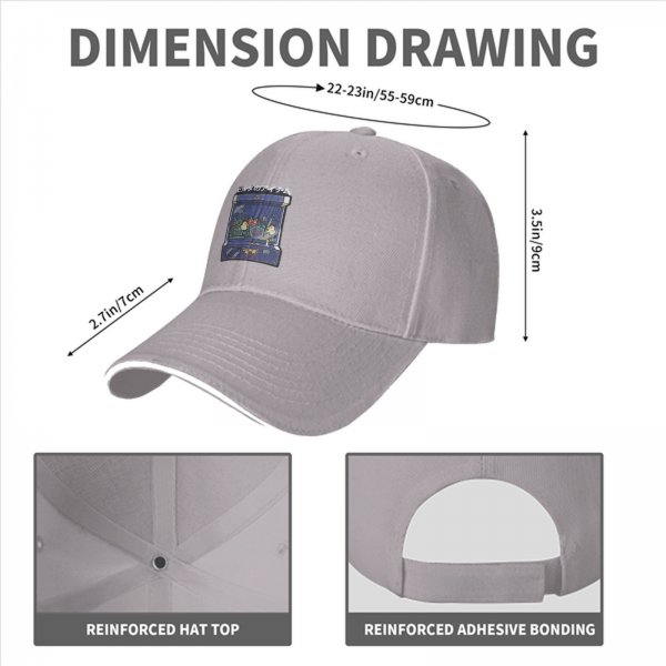 Black baseball cap with Zelda arcade claw machine graphic
