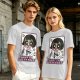 Olive green graphic t-shirt with Powerpuff-style character and 'I Want To Break Free' text
