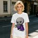 Olive T-Shirt With Grumpy Vampire Holding Coffee Mug Print