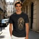 Olive green t-shirt with Pray the Coffee Brew graphic print