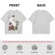 Olive T-Shirt Featuring Cute Fantasy Creature and Floral Art