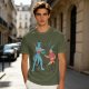 Olive T-shirt with Avatar Na'vi and Aang Pointing Meme Art