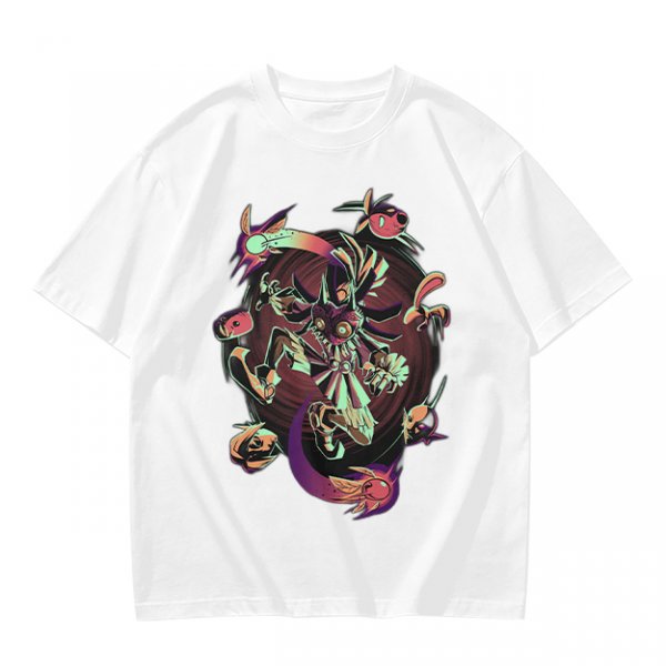 Olive Graphic Tee With Surreal Fantasy Creature Art Print