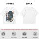 Olive Anime Dragon Graphic Short Sleeve T-Shirt
