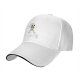 Black baseball cap with playful cartoon skeleton graphic