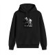 Black hoodie with zombie graphic and 'brains in the bag' text