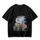 Olive T-Shirt with One Piece Straw Hat Pirates Crew and Ship Print