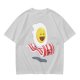 Olive T-Shirt With Happy Fried Egg And Bacon Graphic Print