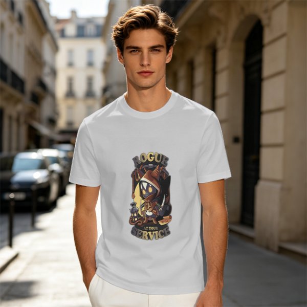 Rogue At Your Service Chibi Character Graphic T-Shirt