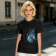 Olive T-shirt with Totoro Forest Silhouette Graphic Print