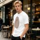 Olive Green T-Shirt With Cute Smiling Potato Graphic
