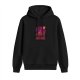 Black Hoodie With Vibrant Sunset Landscape Graphic Print