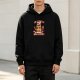 Black hoodie with 'Leftovers Are For Quitters' cat graphic