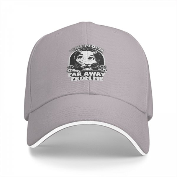 I Like People Far Away From Me Wednesday Addams Baseball Cap