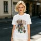 Olive t-shirt with Side Quest fantasy adventure graphic print