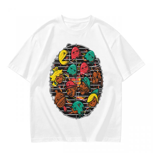 Gaming Character Grill Graphic Olive T-Shirt