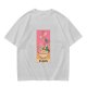 Olive T-Shirt With Ramen Tarot Card Style Graphic Print